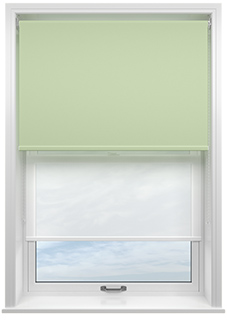 Rimini (Blackout), Mint & Illusion Pure - Double Roller Blind